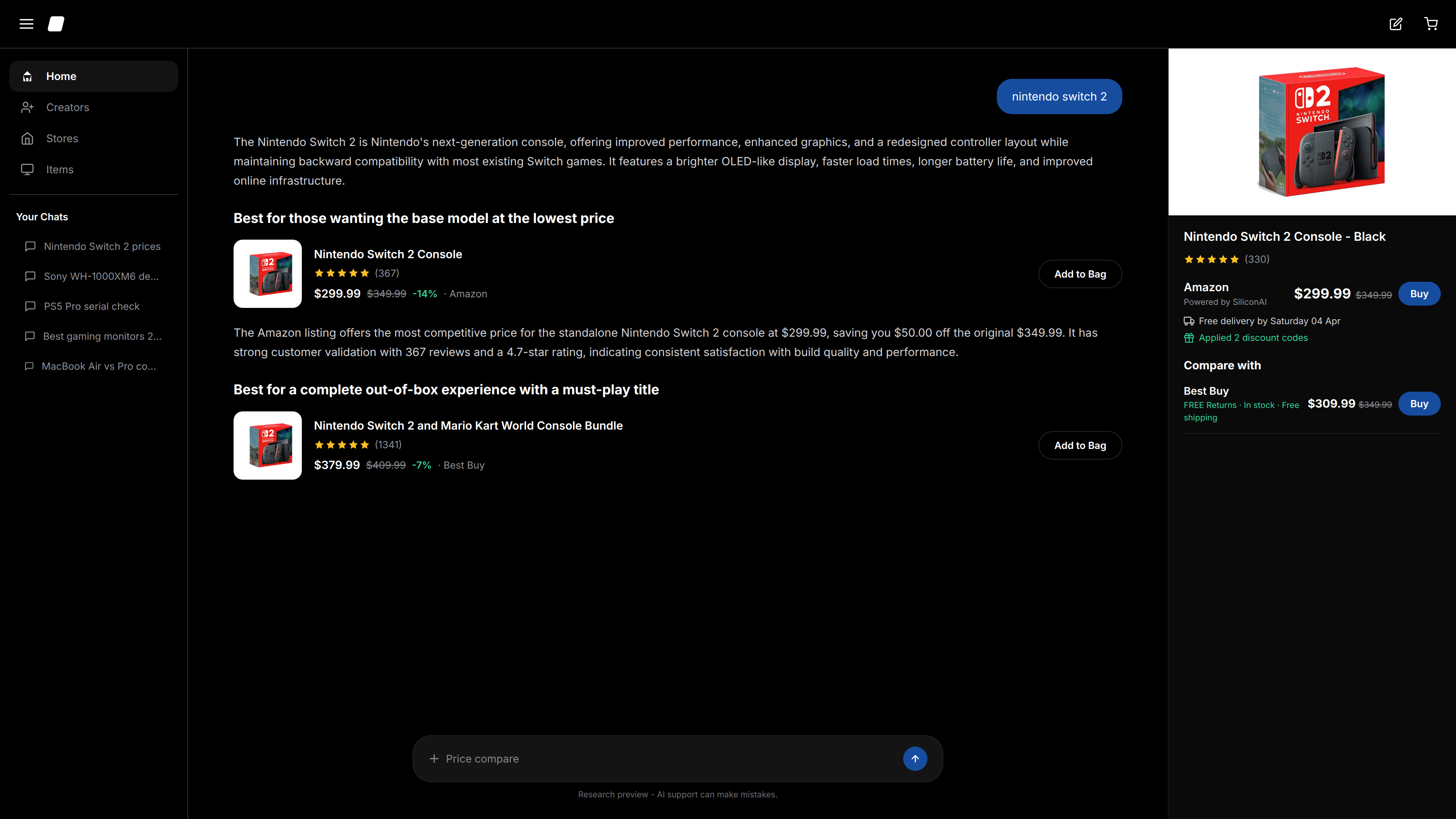 Compare prices across every store in seconds